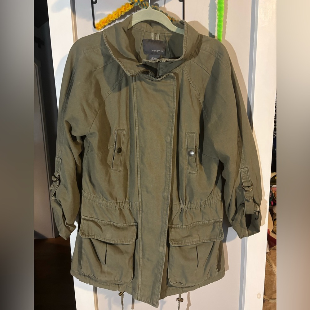 Marty M Ladies Utility Jacket Olive Gently Worn